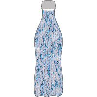DOWABO Glitter Socks for 750 ml bottles blue