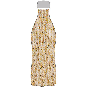 DOWABO Glitter Socks for 500 ml bottles gold